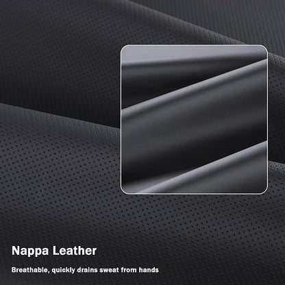 Steering Wheel Cover for 2017-2023 Tesla Model 3 2020-2024 Tesla Model Y, Leather Steering Wheel Cover for Tesla Model 3/Y Accessories, Black