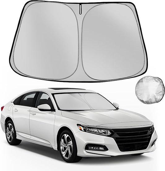 Windshield Sun Shade for Honda Accord Sedan 2018-2025 2026 Foldable Sun Sunshade for Car Front Window Blocks UV Rays and Heat Automotive Interior Protector Custom Fit Accessories