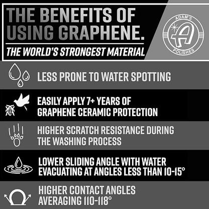 Adam's UV Graphene Ceramic Coating Kit Without UV Flashlight - 10H Ceramic Coating for Cars with UV Glow Technology, 7+ Years of Shine, Gloss & Protection for Car Boat RV Motorcycle