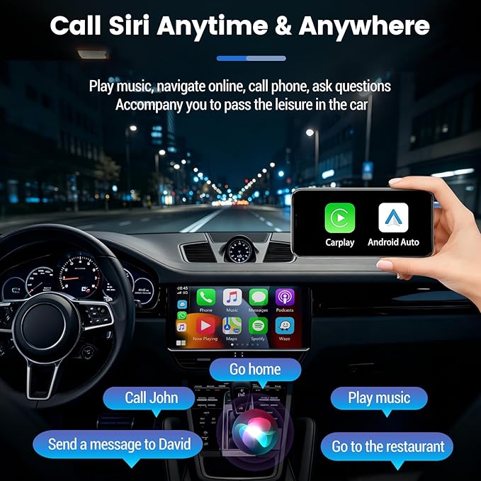 HMYC PCM3.1 Wireless Carplay Android Auto Module for Porsche Panamera Cayenne Macan Cayman Boxster 911 718, NEW Upgrade Carplay Retrofit Kit Decoder,Support MirrorLink Original car Control