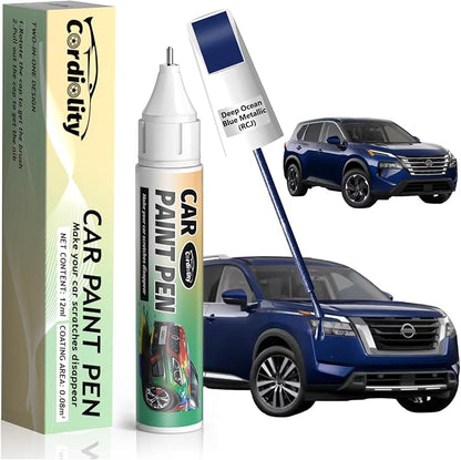 Deep Ocean Blue Metallic(RCJ) Touch Up Paint Pen for Nissan,Car Paint Scratch Repair Pen Quick and Easy Fix Auto Paint Scratch