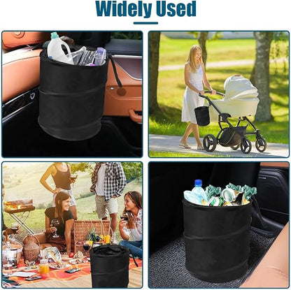 Car Trash Can, Mini Collapsible Portable Garbage Bin with Magic Sticker, Pop-up Water Proof Bag, Hanging Waste Basket Bin, Rubbish Bin Organizer, Suitable for Most Cars (1 PC)