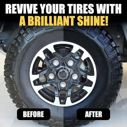 Tire Shine Spray - Shine Protectant | Tire Cleaner | 50ml/100ml Sturdy Rim Shiine Solution | Auto Tyre Polishing Coating Product for Truck Rv Sedan Vehicle Owners Maintenance Managers Road Trip
