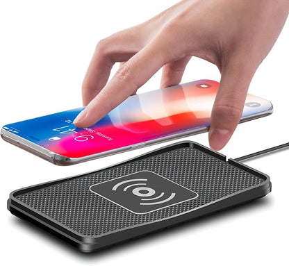Wireless Car Charger, 20W/15W/10W Car Wireless Charger Pad, Non-Slip Charging Pad for Car Compatible with iPhone16/15/14/13/12, Samsung Galaxy S25-S9, Android Phones(20W Adapter)