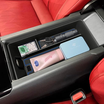 TOPINSTALL Blue Center Console Tray Compatible with 2025 2026 Camry (XSE/XLE/SE/LE) Armrest Storage Box Console Organizer for 9th Gen Camry Interior Accessories