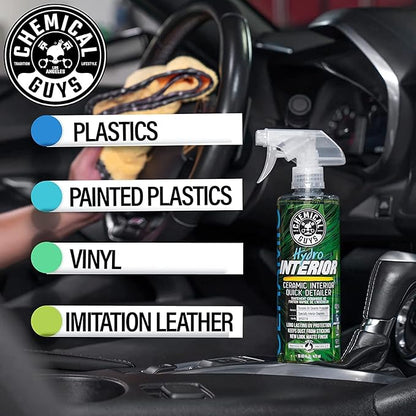 Chemical Guys HOL363 16-Piece Arsenal Builder Ceramic Car Wash & Protection Kit with Big Mouth Max Release Foam Cannon, Bucket and (6) 16 oz Car Care Cleaning Chemicals (Works w/Pressure Washers)