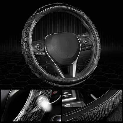GIANT PANDA Steering Wheel Cover for Toyota, Auto Car Steering Wheel Cover for Toyota Highlander Rav4 Corolla Camry,Standard Size- Black