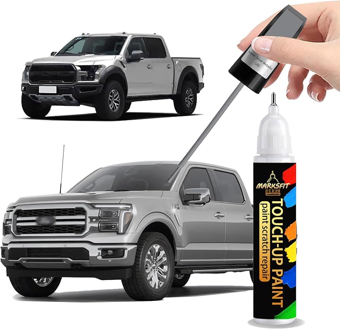 Iconic Silver Metallic(JS) Touch Up Paint For Ford Exact Match-Chips and Nicks 2 in 1 Car Paint Pen Scratch Rapair for Explorer/Ranger/Escape/Edge/F-150/Mustang/Transit