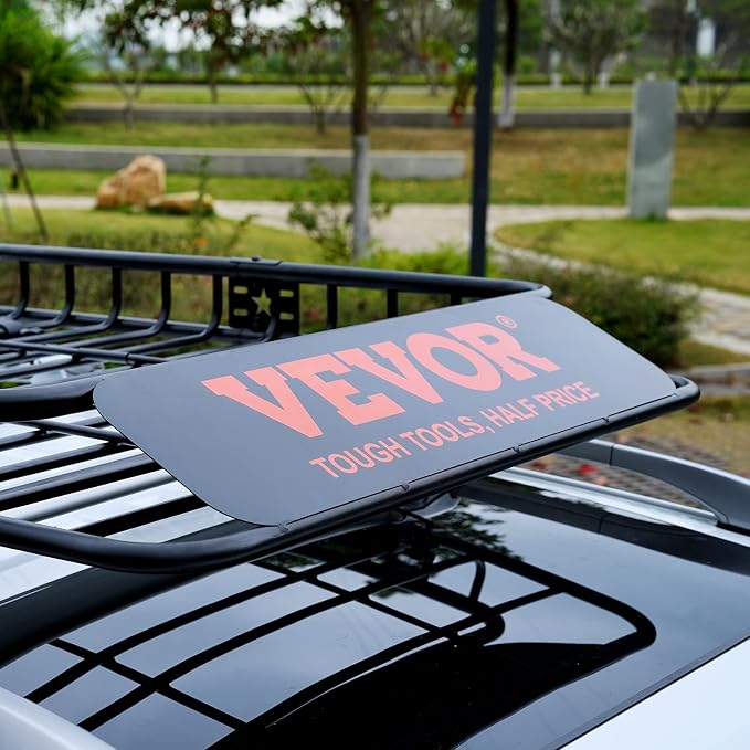 VEVOR Roof Rack Cargo Basket, 64" x 39" x 6" Rooftop Cargo Carrier with Extension, Heavy-Duty Steel 200 LBS Capacity Universal Roof Rack Basket, Luggage Holder for SUV, Truck