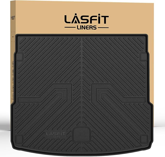 LASFIT Cargo Mat for Audi Q5/SQ5 2018-2025(Include Q5/SQ5 Sportback), Custom Fit All-Weather TPE Trunk Mat for Audi Accessories, Waterproof, Easy to Clean, Black