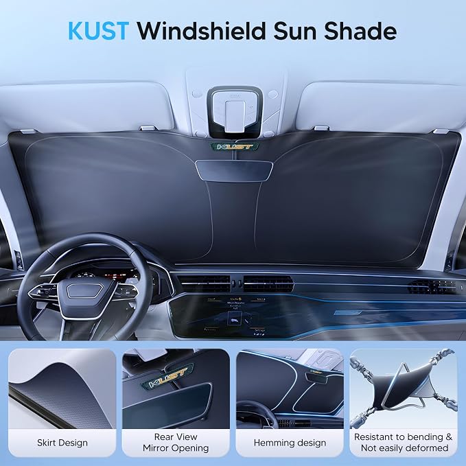 KUST Windshield Sun Shade for Chevrolet Chevy Trailblazer 2021-2025 2026 Accessories Sunshade Window Visor Protector Blocks UV Rays Keep Car Cooler