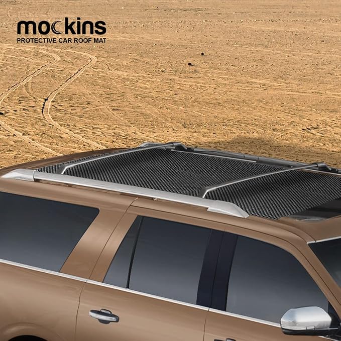 Mockins 51" x 39" Customizable Anti Slip Mat for Car Rooftop Bag | Soft Roof Rack Pads | Cargo Mats for Back of SUV Truck & Van | Scratch-Resistant Car Roof Mat to Keep Cargo from Slipping