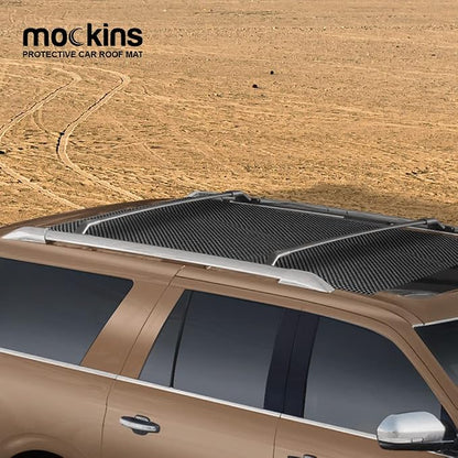 Mockins 51" x 39" Customizable Anti Slip Mat for Car Rooftop Bag | Soft Roof Rack Pads | Cargo Mats for Back of SUV Truck & Van | Scratch-Resistant Car Roof Mat to Keep Cargo from Slipping
