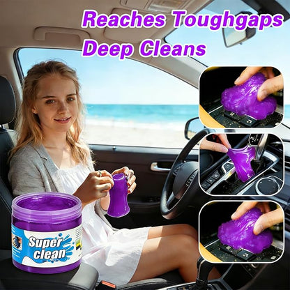 2-Pack Car Cleaning Gel, Universal Interior Detailing Putty Slime, Dust Remover for Car Vents, Dashboard & Keyboard, Ideal Gift for Men & Women