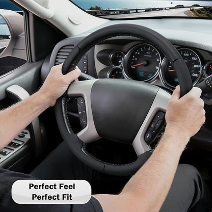 Steering Wheel Cover for Chevy Silverado 1500 GMC Sierra 1500 2007-2013/2500 3500 Chevrolet Tahoe Suburban Yukon (Yukon XL) 2007-2014/ Traverse 2009-2017/ GMC Sierra 2500HD 3500HD 2008-2014