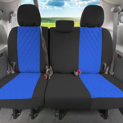 FH Group Custom Fit Car Seat Covers Specifically Made for 2011-2020 Toyota Sienna 7-8 Seater with Ultraflex Neoprene Water Resistant Automotive Seat Covers - 3rd Row Blue