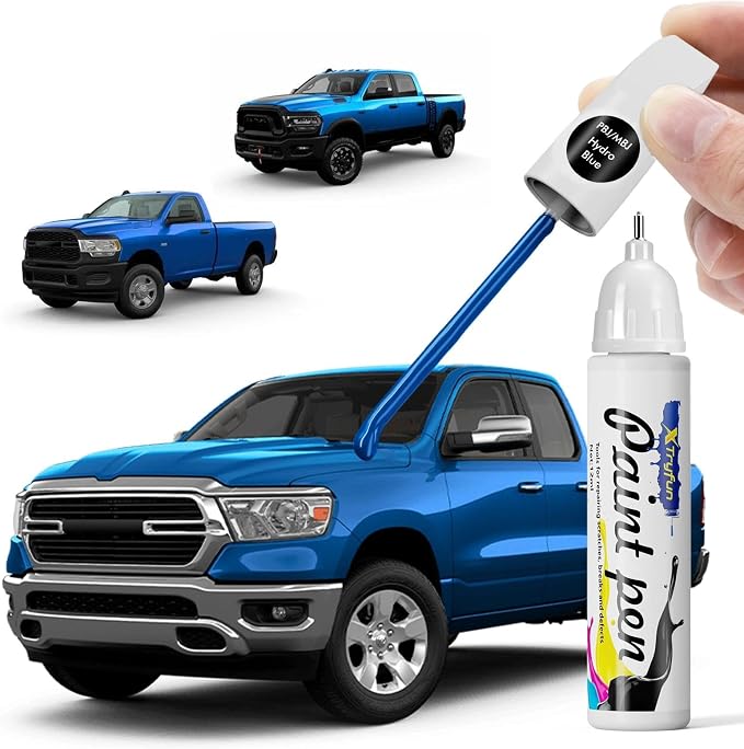 PBJ/MBJ Hydro Blue/Laser Blue Touch Up Paint Compatible with Dodge, DIY Car Paint Scratch Repair, Automotive Paints, Quick & Easy Fix Scratch Repair for 1500/2500/3500/4500/5500