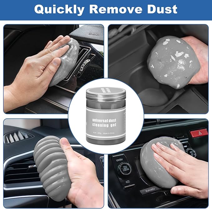 Windshield Cleaner Tool, 13Pcs Car Interior Cleaning Kit, Car Detailing Kit Interior Cleaner, Car Detailing Brushes, Car Cleaning Gel, Inside Cleaning Supplies Accessories for Women Men