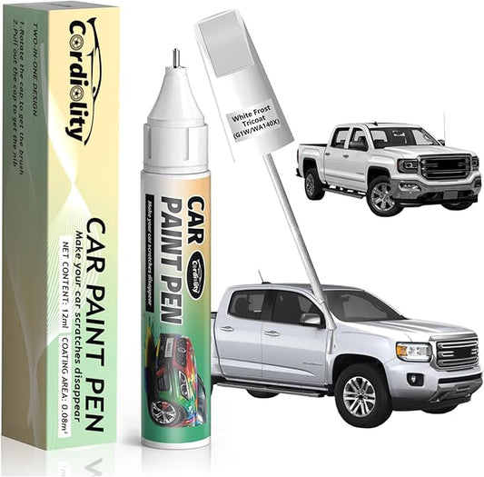 White Frost Tricoat(G1W/WA140X) Touch Up Paint Pen for GMC,Car Paint Scratch Repair Pen Quick and Easy Fix Auto Paint Scratch