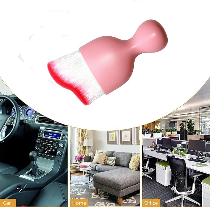4Pcs Car Interior Cleaning Soft Brushes, Car Interior Beauty Brush,Car Interior Dusting Brush,Suitable for Cleaning Car Interior or Exterior,Air Conditioning Vents,Leather