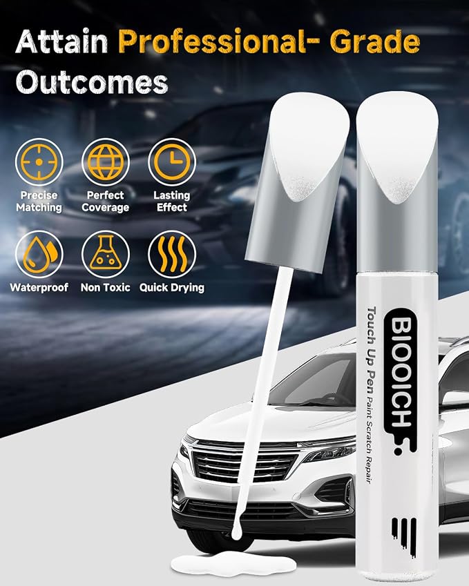 Touch Up Paint Pen Exact Color Match Car Chip and Scratch Repair (for Chevrolet, Summit/Olympic/Interstellar White(GAZ/WA8624/50U/50))