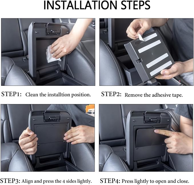 JDMCAR One-Touch Hidden Storage Box Compatible with Toyota 4Runner Accessories 2025 2026 Center Console Organizer