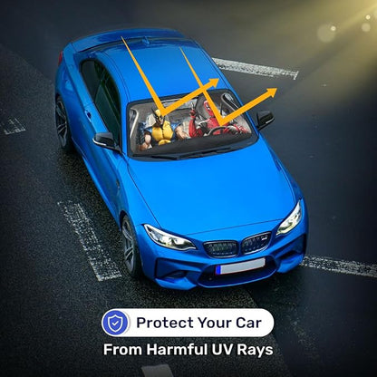 GENANY Funny Couple Movie Windshield Sun Shade for Car SUV Truck (69x35 Inches), Automobile Sunshade, Protector Blocks UV, Car Accessories