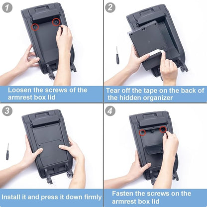 PIMCAR Center Console Hidden Organizer for Honda Accord 2018 2019 2020 2021 2022 Armrest Secret Compartment One-Touch Hidden Storage Accessories