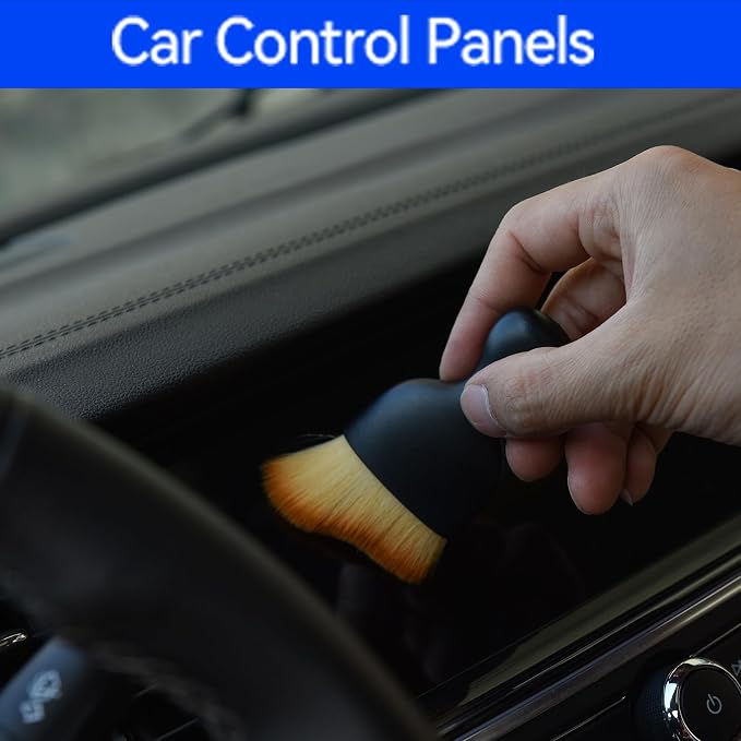 Car Detailing Brush, Automotive Interior Dusting Brush, Soft Car Interior Cleaning Tool for Dashboard Interior, Leather, Keyboard, Scratch-Free (2PCS-C)