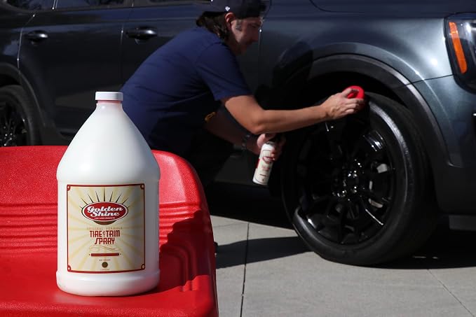 GOLDEN SHINE Tire & Trim Spray, 1 Gallon, 4 Pack 17512-CS Adds Shine and Protection