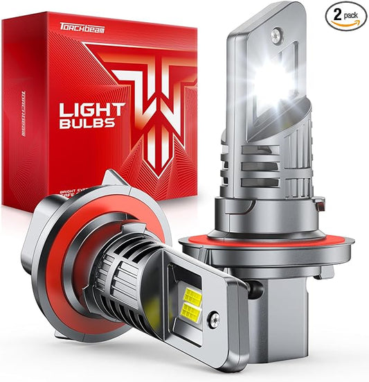 Torchbeam T1S H13 LED Light Bulb, 2026 Upgrade Tech, 45000LM 6500K White, 2-Pack