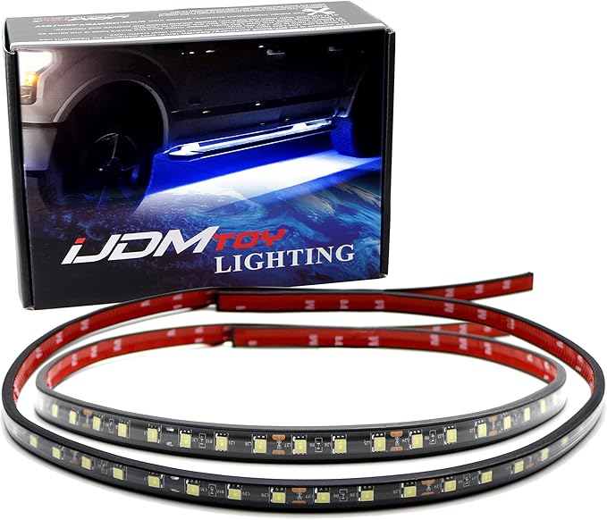 iJDMTOY 40-Inch 63-SMD Flexible LED Running Board/Side Step Lighting Kit Compatible with Ford GMC Chevy Dodge Toyota Nissan Honda Truck SUV, Ultra Blue