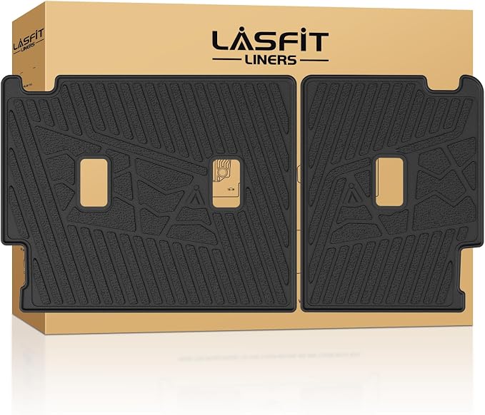 LASFIT Rear Back Seat Cover for Ford Bronco 4-Door 2021-2026 TPE Backrest Mats All Weather Protector Waterproof Split-Seat Design Liner Non-Slip Easy Clean, Bronco 4 Door Accessories
