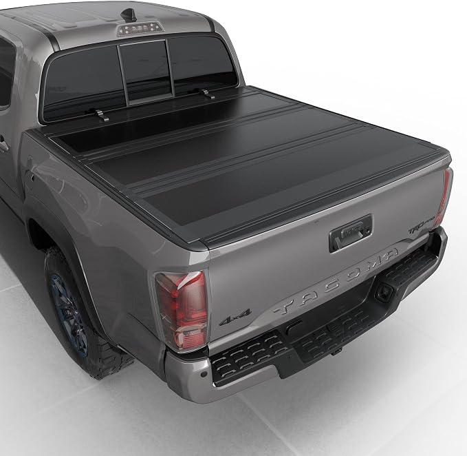 Tutel Low Profile Hard Shell Flip-Up Truck Bed Tonneau Cover|Fits 2016–2023 Toyota Tacoma 5'1" Bed (60.5") - TTLTMLPFU021