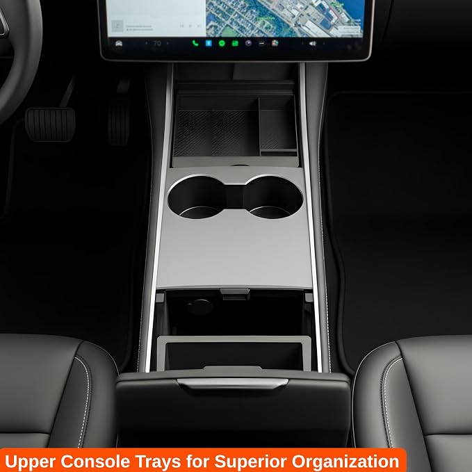 Vehicle OCD – Center Console Organizer Tray and Liner Set for Tesla Model 3 (2021-2023) / Tesla Model Y (2020-2024) – Made in USA - SLX519