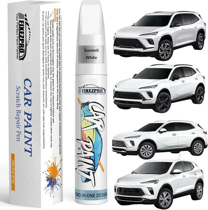 Summit White(GAZ/WA8624) Touch Up Paint for Buick, Exact Color Match Car Paint Scratch Repair Remover Pen Kit Fix Vehicle Chips and Automotive Nicks Scuff