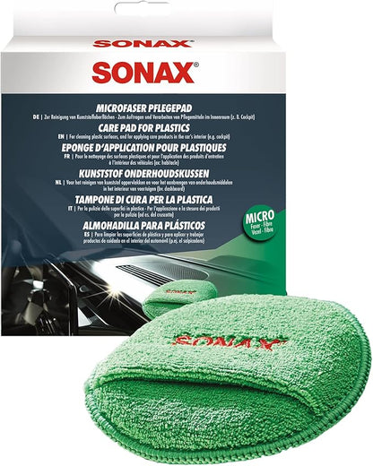 SONAX Care Pad for Plastics | Interior Trim & Dashboard Applicator | Non-Abrasive | Easy Grip | Safe for All Vehicle Plastics