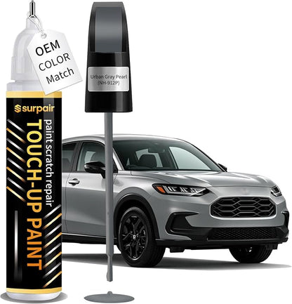 Urban Gray Pearl NH-912P Touch up Paint for Honda OEM Color Match Car Scratch Repair Kit for Nicks & Chips Scratches Quick & Easy Paint Fix 2-In-1 Car Scratch Remover Pen