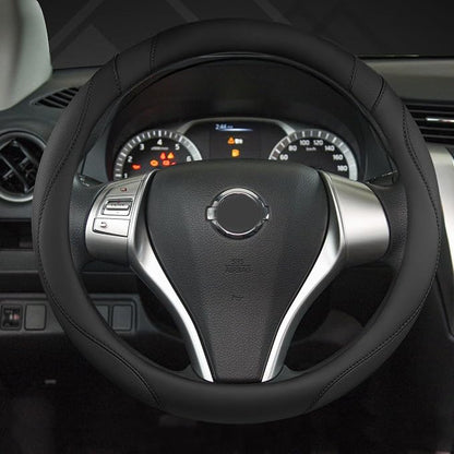 West Llama Customized Auto Car Steering Wheel Cover for Nissan(Black-Standard Size)