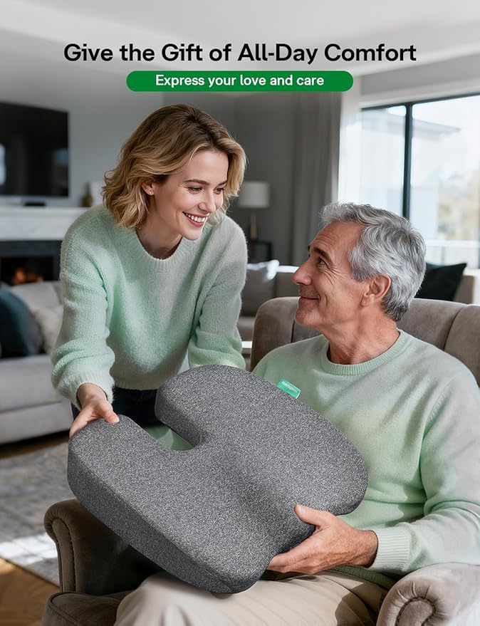 Medisana Gel Wheelchair-Seat-Cushions for Pain Relief, GC 100 Cooling-Cushions for Tailbone, Sciatica, Back & Hip Support and Pressure Sore, Ergonomic Office Chair Cushion for for Seniors and Adults