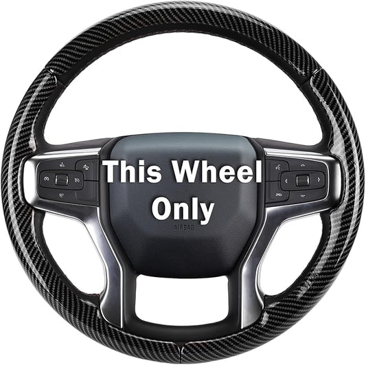 Steering Wheel Cover for Chevy Silverado 1500 2019-Present/ 2500 3500 2020-Present/Blazer 2019-Present (Gasoline Models)/ Suburban Tahoe 2021-2024, Car Steering Wheel Cover Accessories for Chevrolet
