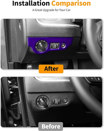 Hoolcar for Charger Purple Interior Accessories Trim Kit fit for 2015-2024+ Dodge Charger Center Console Gear Shift Dash Dashboard Decor Cover Trim, 12pcs