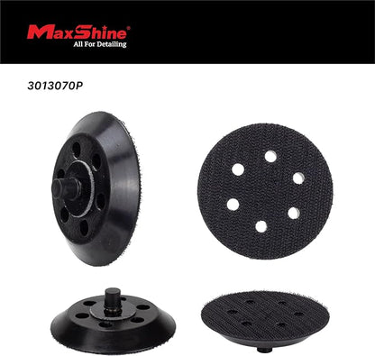 Maxshine 3” Universal Vented DA Backing Plate – Hook & Loop Pad Holder with 5/16”-24 Thread – Fits Dual Action Polishers up to 12,000 OPM for Sanding, Buffing, Polishing & Low Vibration Finish