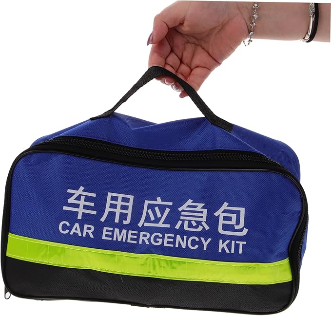 GANAZONO 8-Piece Car Roadside Emergency Tool Kit Multi-Functional Vehicle Accessories for Roadside Assistance and Inspection Includes Jumper Cables Flashlight