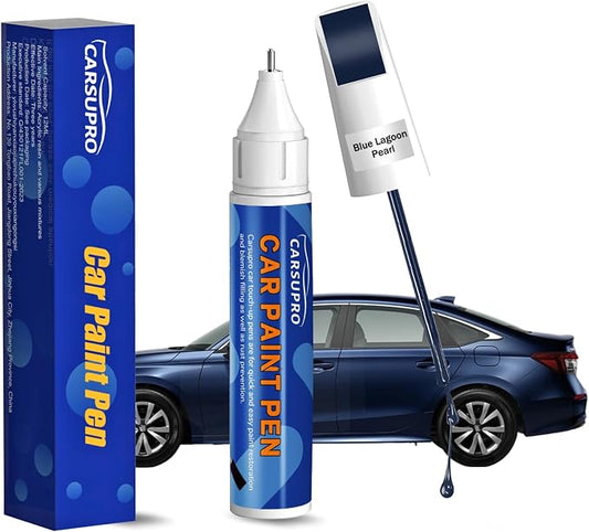 Blue Touch Up Paint for Cars,Car Paint Touch Up Pen for Deep Scratches,Car Scratch Repair Pen Auto Scratch Remover for Easy to Use and Fix(Blue Lagoon Pearl)