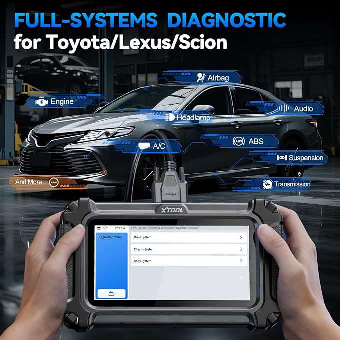 XTOOL IP500 for Toyota OBD2 Scanner, Full Systems Bi-Directional Scan Tool for Toyota/Lexus/Scion with Multi-in-One Live Data Graph, All Reset Services-(Injector Coding/EPB/ABS), Lifetime Free Update