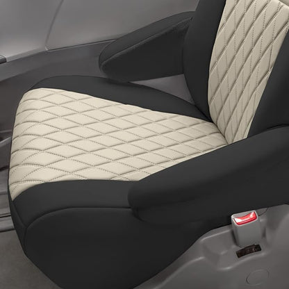 FH Group Custom Fit Car Seat Covers Specifically Made for 2011-2020 Toyota Sienna 7 Seater with Ultraflex Neoprene Water Resistant Automotive Seat Covers - Full Set Beige