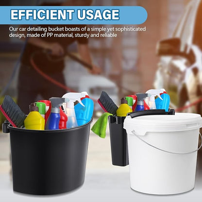 Car Detailing Bucket Organizer 10.2 x 7.8 x 5.5 Inch Car Washing Bucket Caddy Portable Multipurpose Hanging Organizer for Accessories Tool Home Garden Camping(Black,4 Pcs)