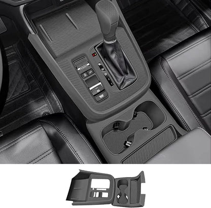 Temmis Center Console Silicone Organizer with Cup Holder for Honda CRV 2023-2026, Full-Wrap Center Consel Electrostatic adsorption Cover for Honda CRV-Black