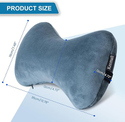 Keemall Inflatable Car Neck Pillow Driving , Blow Up Car Headrest Pillow for Car, Inflatable Travel Pillow for Camping, Neck Support for Office Chair - Adjustable Softness